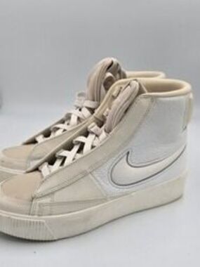 Nike Women’s High-Top Sneakers in Cream and White